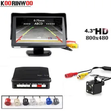 Koorinwoo Alarm BIBi Sound 4 Sensors 4 3 inch Auto TFT Screen Colorful Monitor Video CCD