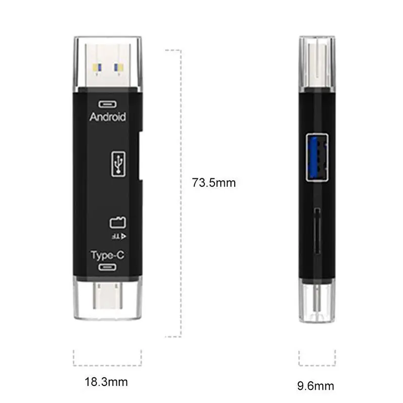 В 1 USB 2,0 type C/USB/Micro USB SD TF считыватель карт памяти OTG адаптер r20