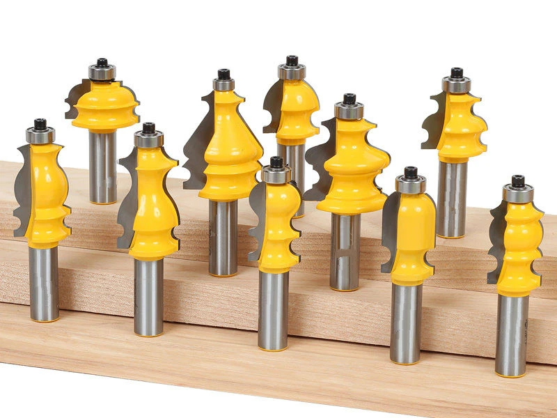 10pcs/set Architectural Molding Router Bit Set 1/2 Shank woodworking