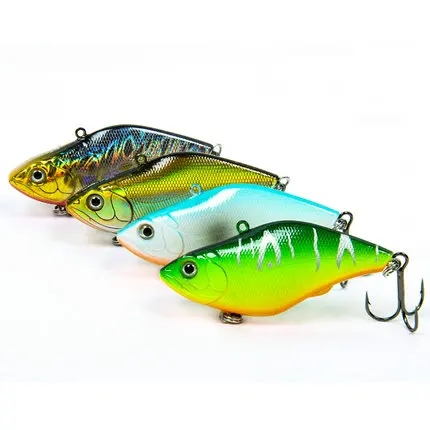 

Trulinoya DW22 VIB Fishing Lures 7cm 13.8g Fishing Hard Baits with Movable Steel Balls Double Treble Hooks Fish Scale