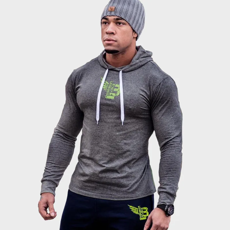 Buy 2017 Fitness Men Hoodies Brand Clothing Men Hoody Zipper Casual Sweatshirt