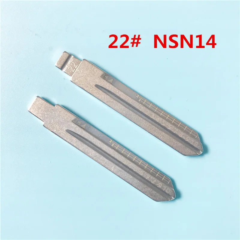 Выгравированный линейный ключ для 2 в 1 LiShi для Nissan, TEANA, TIIDA, LIVINA, ножницы для стрижки зубов пустой ключ № 22 [10 шт.]