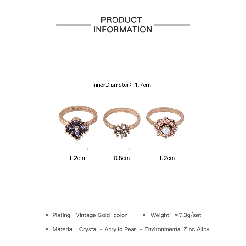 Ювелирные изделия joolim оптом/ весенний цветок ожерелье кольцо браслет дизайн ювелирные изделия - Окраска металла: ring 1