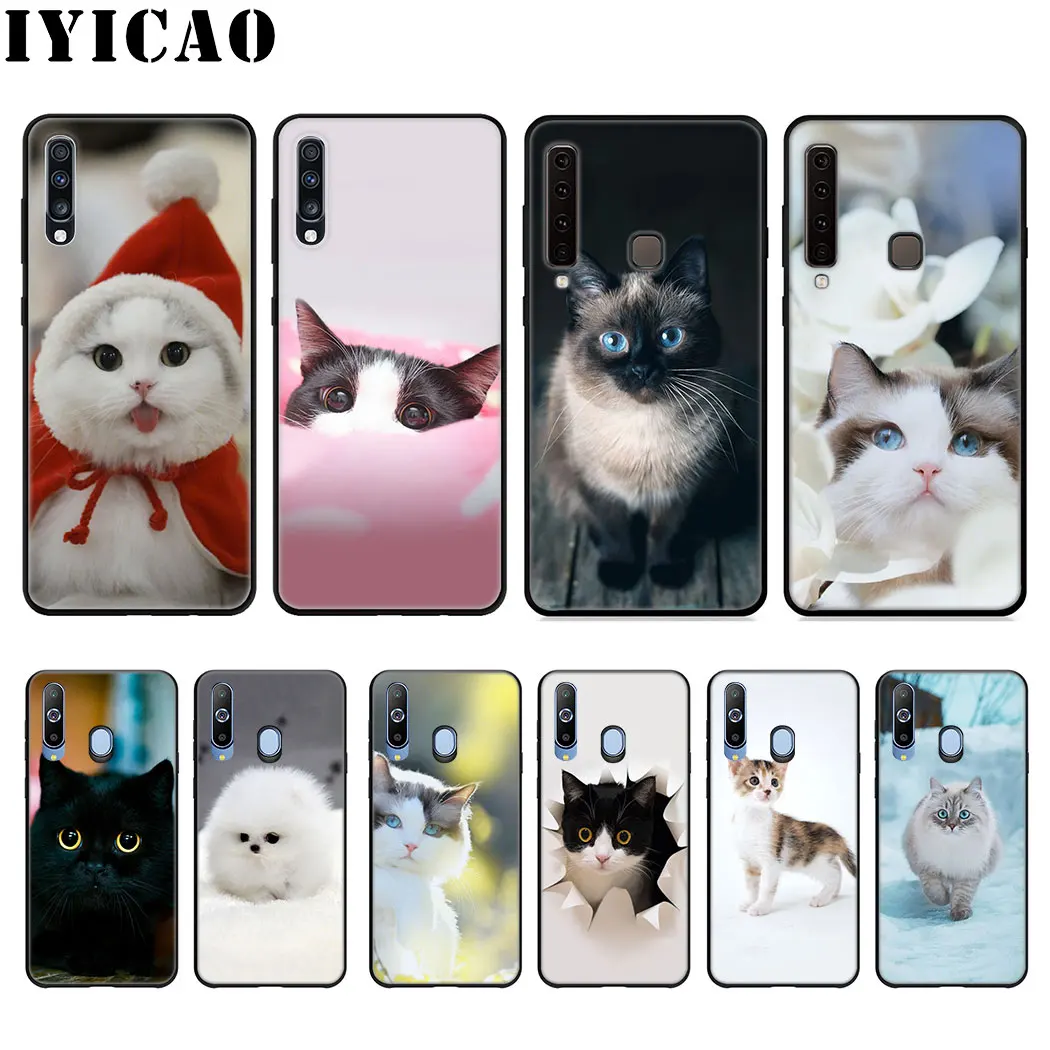 IYICAO маленькое животное Кошка мягкий чехол для samsung Galaxy A9 A8 A7 A6 2018 плюс A3 A5 2016 2017