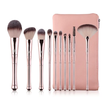 

10pcs Make Up Brushes Set for Foundation Blending Blush Concealer Eye Shadow Eyebrow with Case