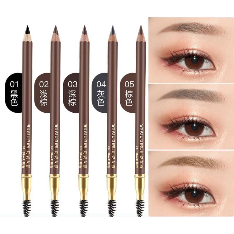 

1 Pc Double Ended Eyebrow Pencil Rotating Eyebrow Brush Waterproof Long Lasting Black Brown Eyebrow Tatoo Pen Cosmetics