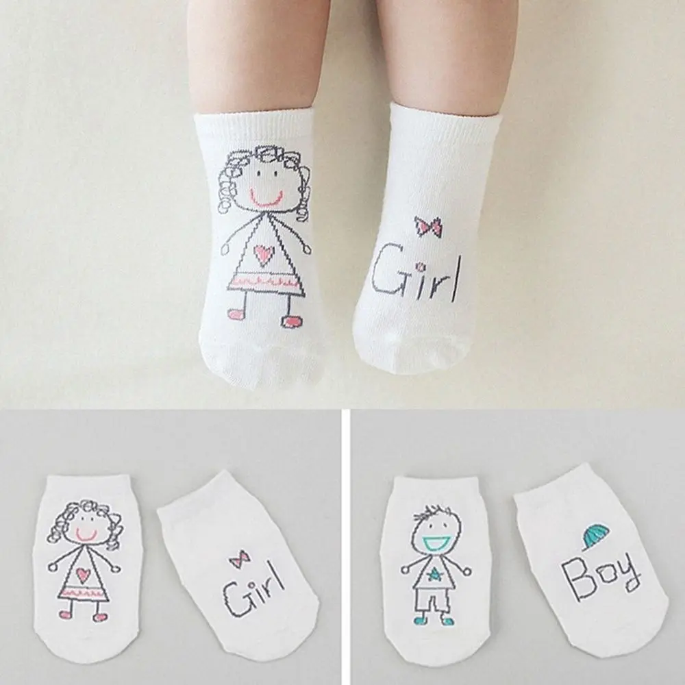 

Baby Toddler Socks Cotton Boys Girls Cute Soft Short Half Silicone Asymmetric Anti-slip for 0-4 Year Toddler Spring Lovely Socks