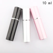 Ynzzio 10 мл мини Портативная Алюминиевая многоразовая парфюмерная бутылка с пульверизатором для путешествий контейнер с пустыми контейнерами флакон для духов