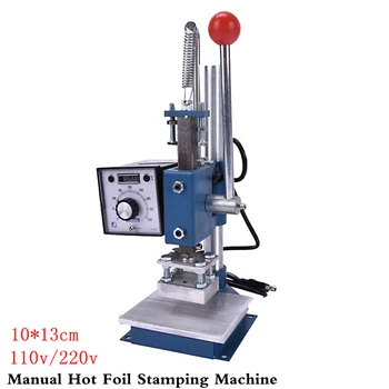 

1 Set Manual hot foil stamping machine foil stamper printer leather embossing machine (10X13cm) 110V/220V