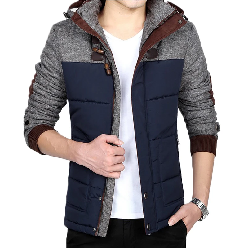 Hot plus size 5XL winter jacket men's warm thick casual hooded coats