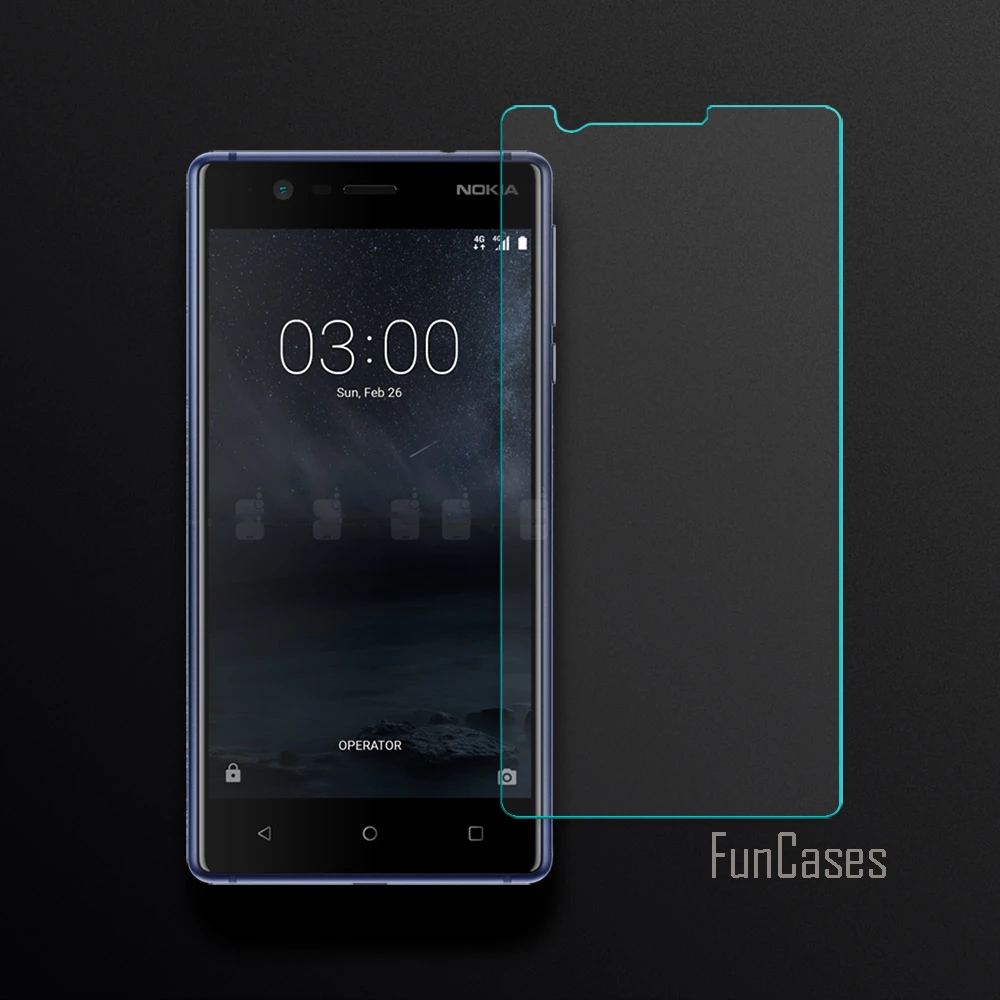 

2.5D Curved Edge Screen For Nokia 3 Protection Film For Nokia 3 Tempered Glass Front Film Anti-Scratch 0.26mm HD Film