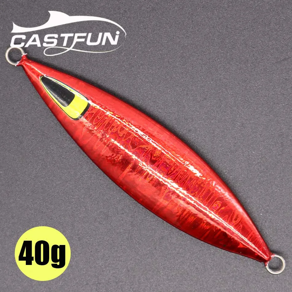 

CASTFUN Slow Jigging 40g Jig Fishing Slow Pitch Jigging Lures Metal Jigs Pike Fishing Lures Saltwater Trout Lure Japan Laser