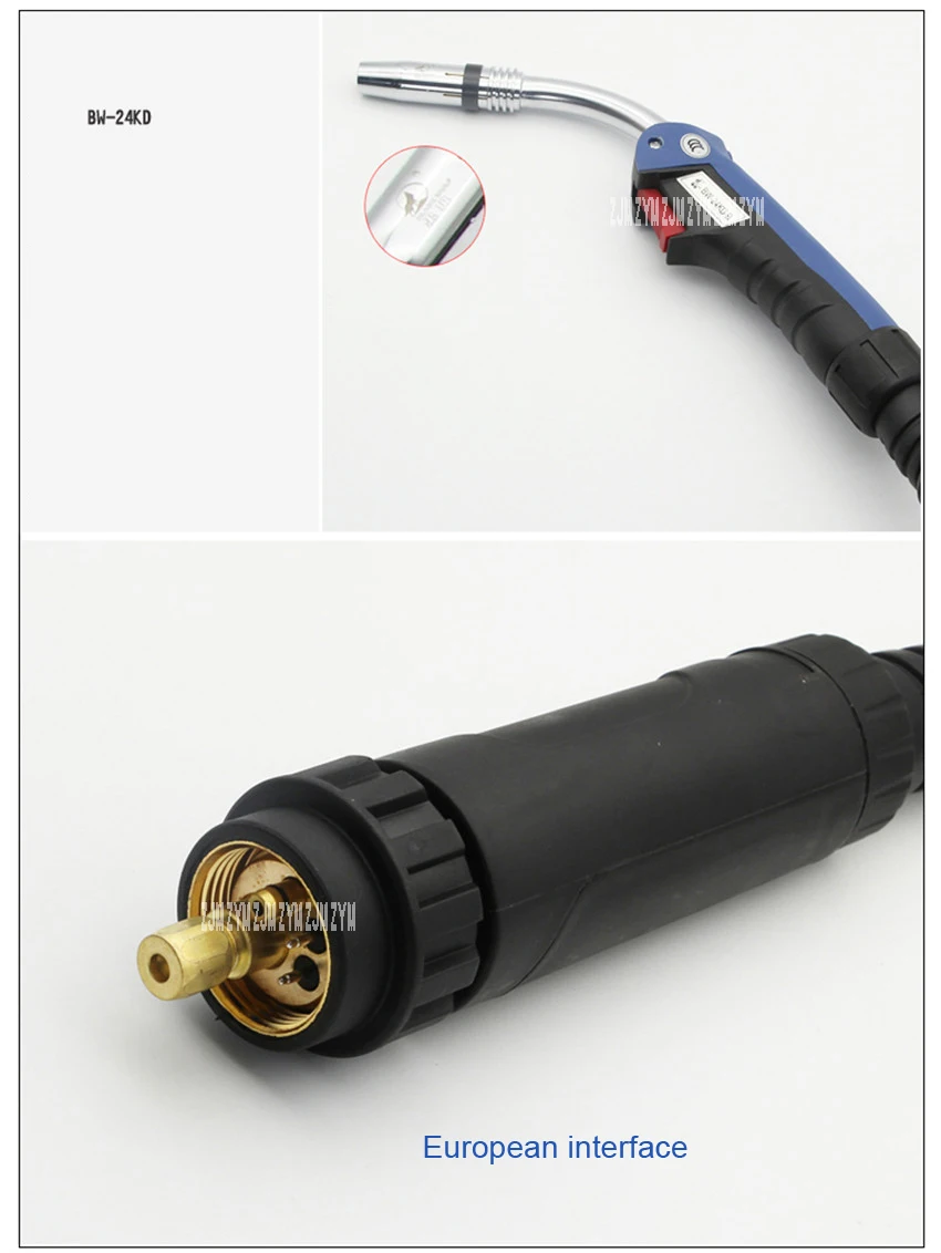 CO2 факел BW-24KD Факел аксессуары 24KD газовая горелка 5 м полный медный провод, Европейский интерфейс Сварочные горелки