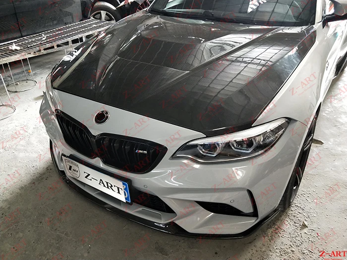 Z-ART капот двигателя из углеродного волокна для BMW M2- настоящая крышка двигателя из углеродного волокна для BMW F87 M2 капот двигателя из углеродного волокна