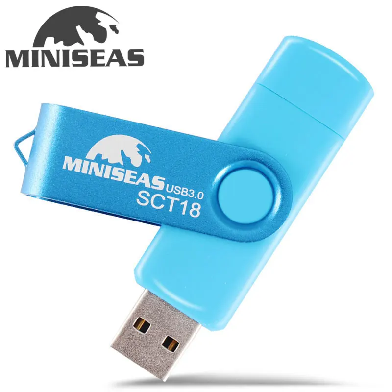 New Usb 3.0 Miniseas OTG USB flash drive for SmartPhone/Tablet/PC 8GB 16GB 32GB 64GB 128GB Pendrive High speed pen drive package