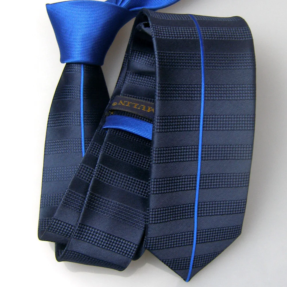 LAMMULIN New Ties Square Vertical Stripes Necktie Matte Design Skinny Tie 6cm