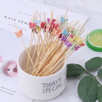 

Butterfly Animal Fruit Forks Party Food Picks Salad Dessert Fruit Kitchen Gadget Toothpicks 100pcs -HJI