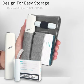 

DIY Storage Pouch Leather Portable Case Suitable Protective Cigarette Case Cover Carrying Bag For IQOS 3.0 Multi