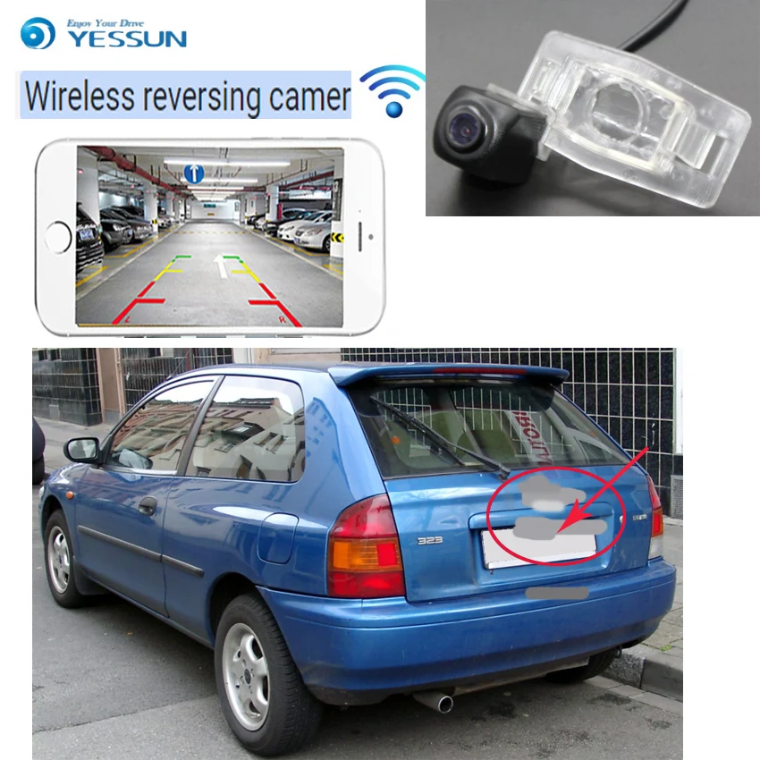 

YESSUN for Mazda Familia 323 Protege Isamu Genk Allegro BJ Car Rear View Back Up Reverse Parking HD Camera CCD Night Vision CAM