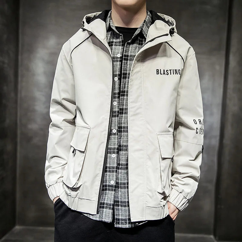 Модная мужская куртка пилота, повседневная однотонная мужская куртка-бомбер для мальчиков в стиле хип-хоп, облегающее Мужское пальто, мужские куртки размера плюс 3XL - Цвет: White J105