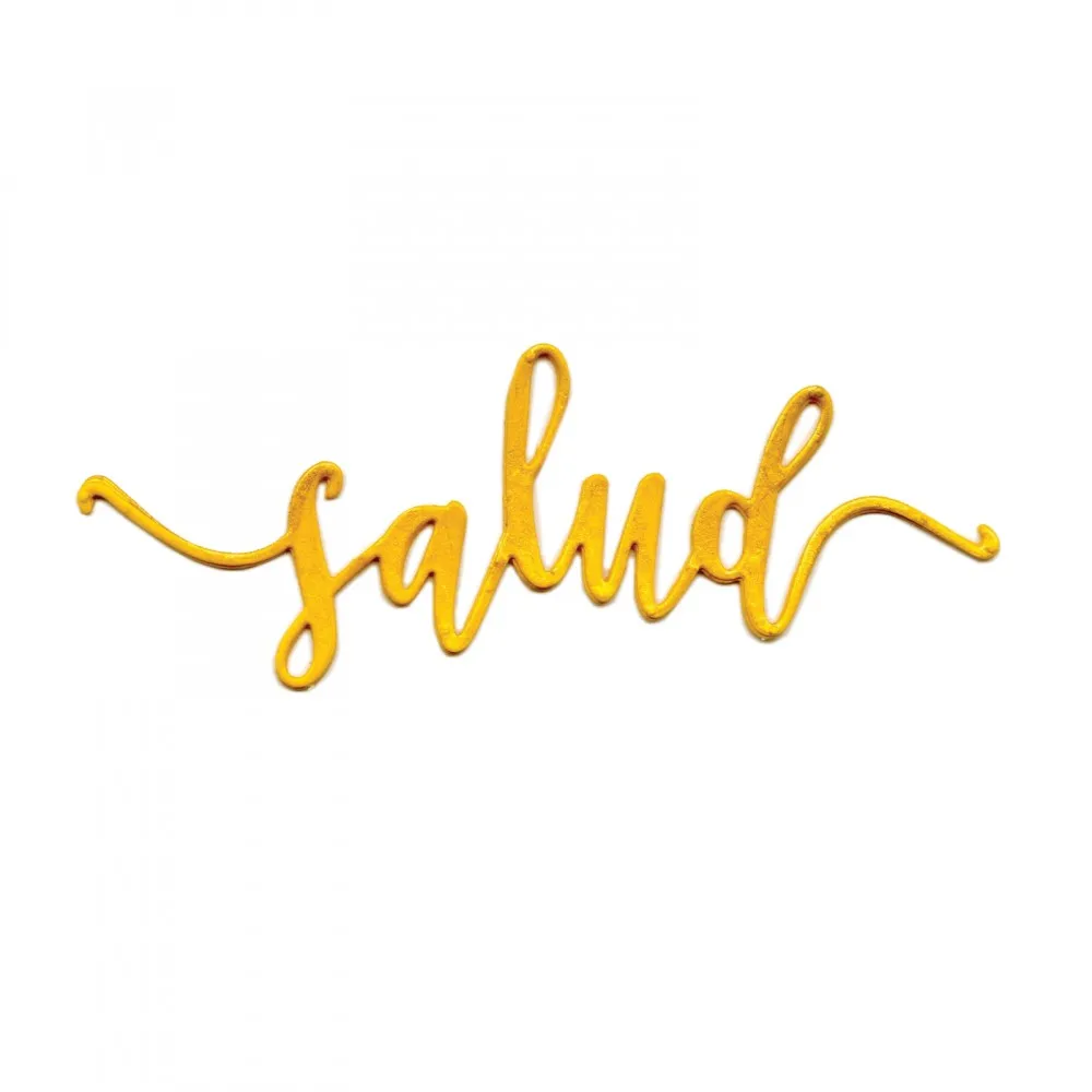 

Spanish Salud Cheers Metal Cutting Dies Stencils Letters For DIY Scrapbooking Decorative Embossing Handcraft Die Cut Template
