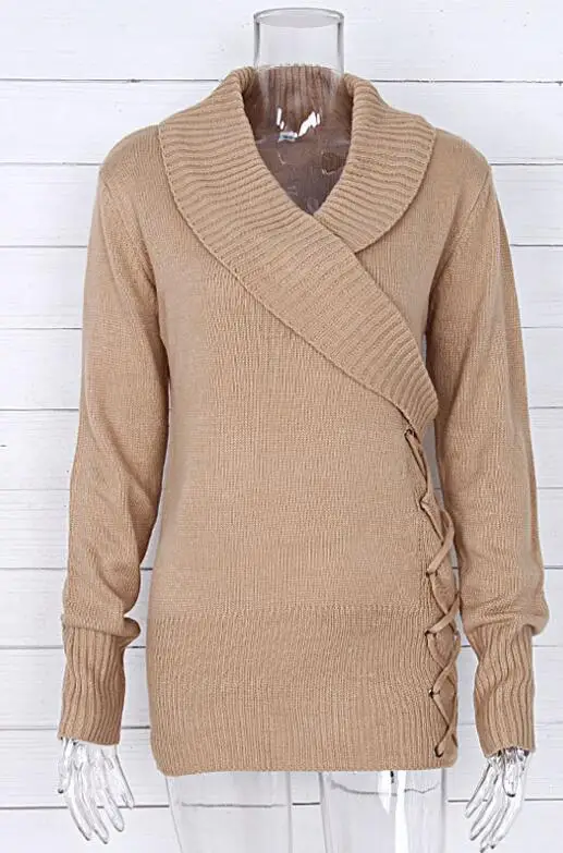 Модный повседневный тонкий свитер размера плюс, осенне-зимний женский вязаный свитер, теплый пуловер с длинным рукавом и v-образным вырезом, свитер 5XL