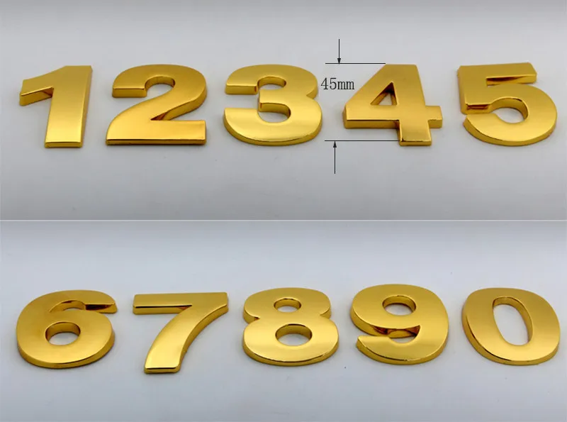 4.5cm gold number
