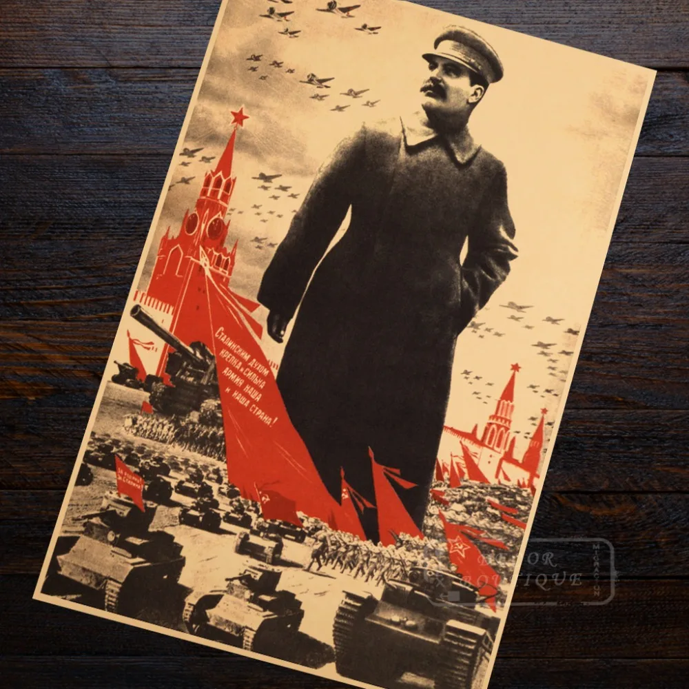 Маршал Сталин Великая Отечественная война СССР Советский коммунизм WW2 классический винтажный плакат холст DIY искусство домашний бар Плакаты Декор