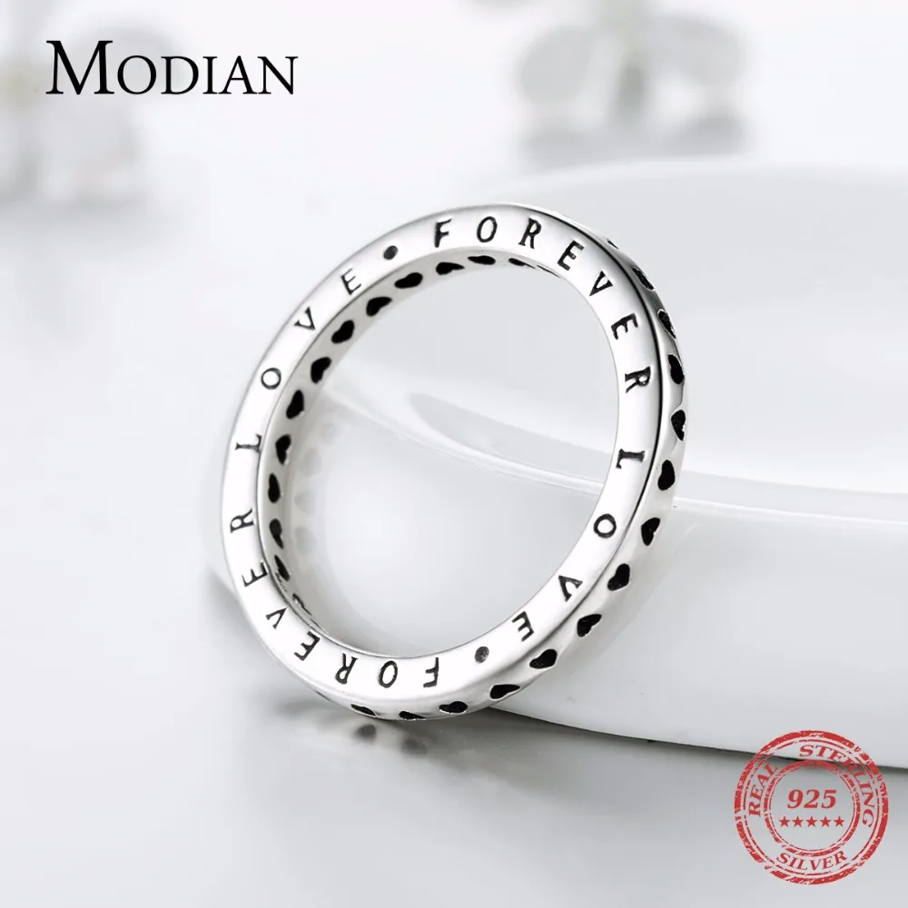 MODIAN, настоящее 925 пробы, серебро, Forever Love, наборы, Romtastic, кольцо, тонкая подвеска, ожерелье для женщин, юбилей, серьги, ювелирное изделие