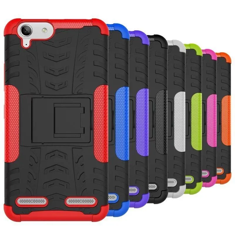 

For Lenovo K5 Case k5 plus TPU&PC Cover Color Dual Armor Silicon TPU Coque Stand On Lenovo K5 Plus A6020 Phone Case Protective