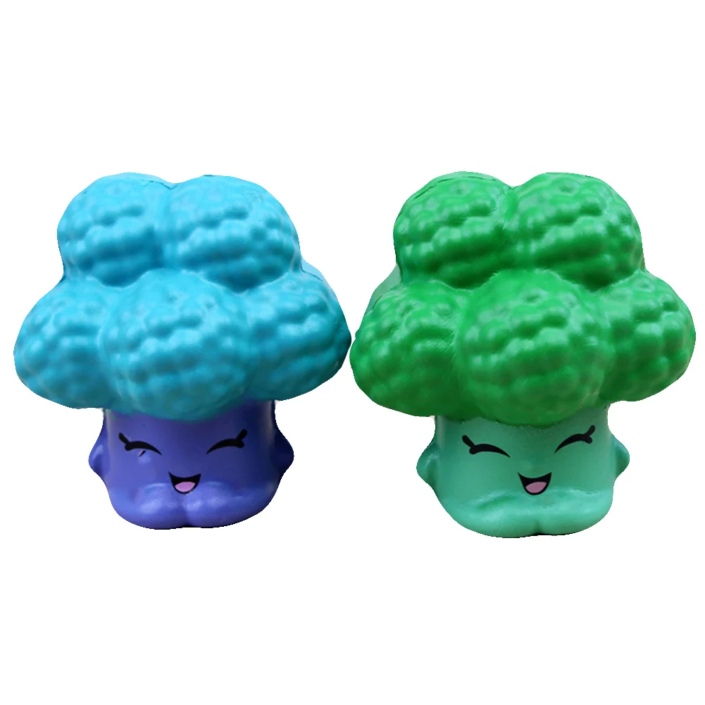 6.5cm Mini Simulation Vegetables Broccoli Squishy Toys Slow Rising