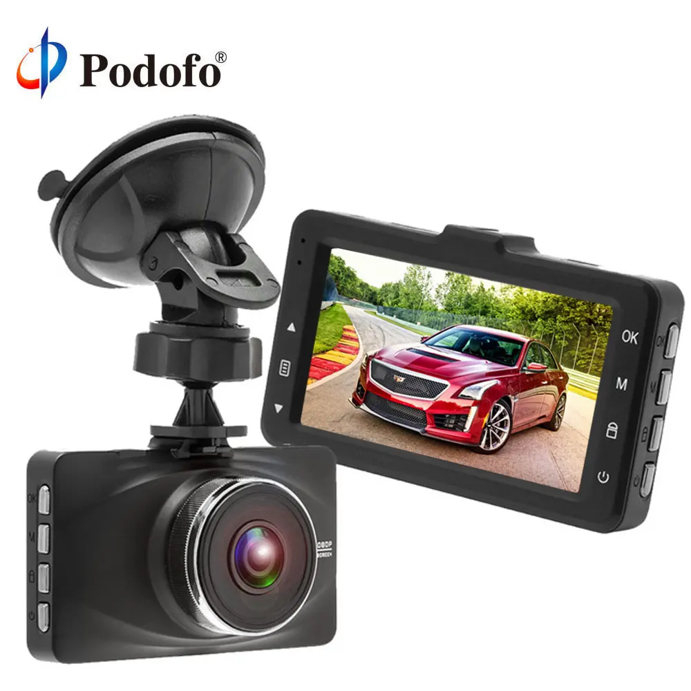 Podofo 3 &quotАвтомобильный dvr камера тире Novatek 96655 Full HD 1080p видео регистраторы ночное