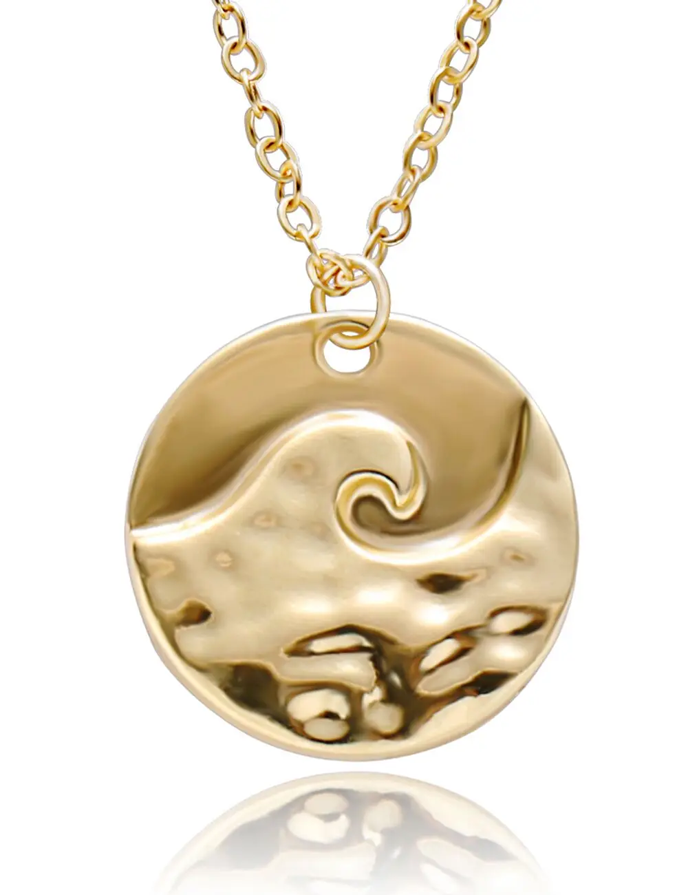 Senfai Roll Sea Wave Ocean Wave Pendant Necklace Best Sales Charm Ocean Jewelry Chokers