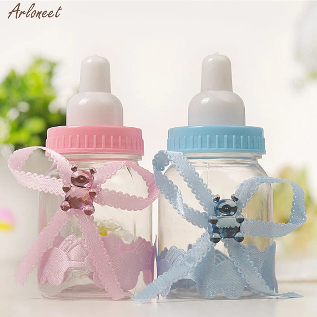 

12 Pcs Baby Bear Bottles For Shower Favors Party Decor Favors Candy Box Bottle Innovative Transparent Candy Bottle Storage Box