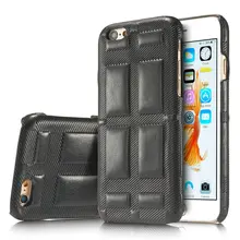 

For IPhone 8 7 6S 6 Plus 5 5S SE Samsung Galaxy S7 Edge Case Luxury Retro Leather Back Cover Square 3D Feel 360 Full Protector