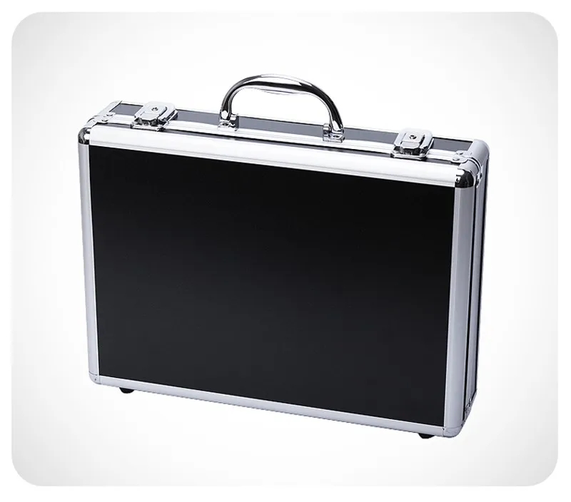 Aluminum Tool case suitcase toolbox password box File box Impact resistant safety case equipment camera case with pre-cut foam