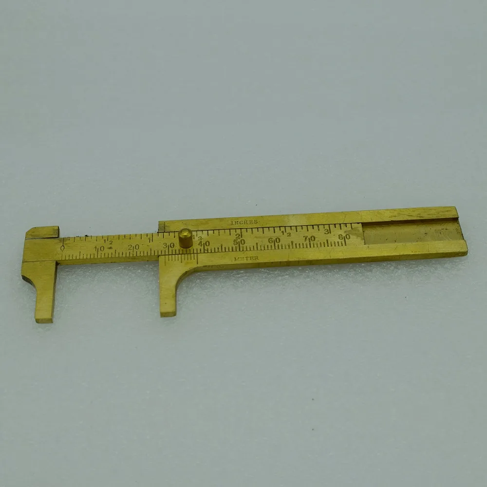 80mm Brass Pocket Caliper millimeter & inches gaugein Jewelry Tools