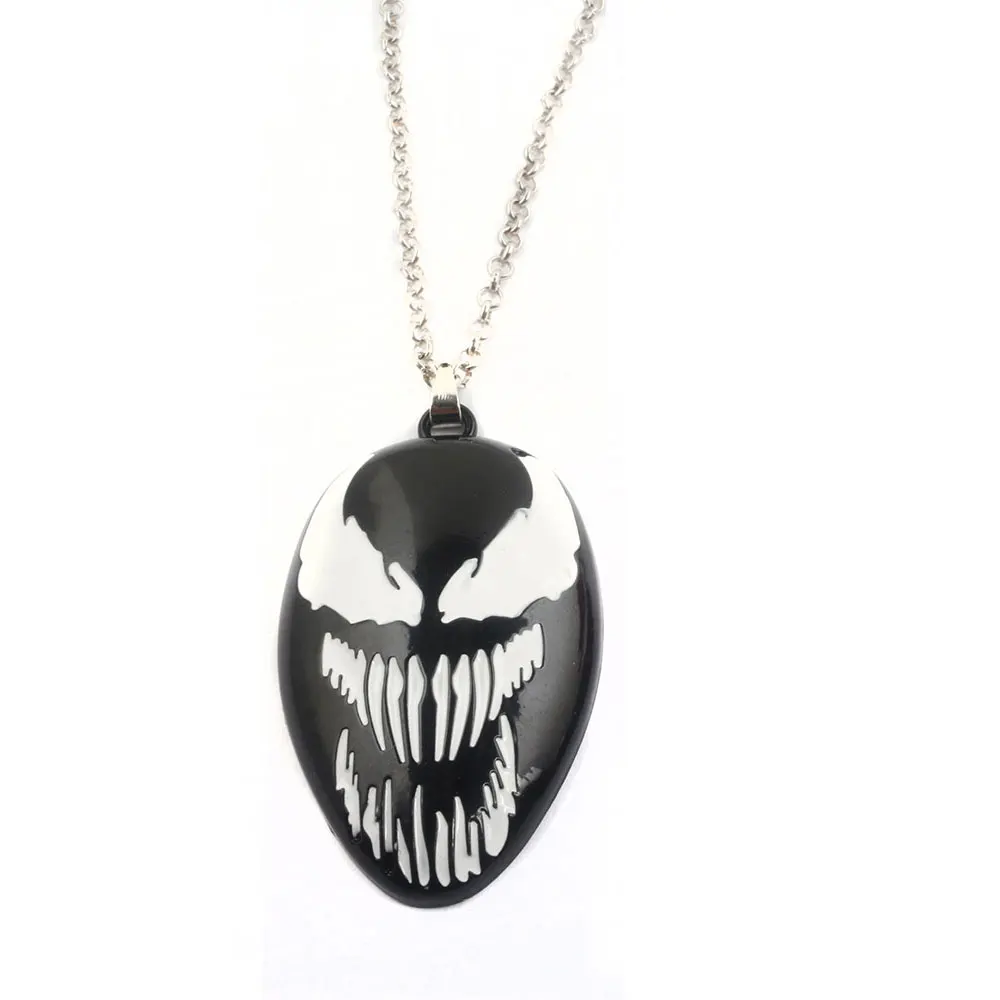 Marvel фильм Venom ЧЕРНЫЙ маски ожерелья Мститель веб-Человек-паук Эдвард Brock кулон