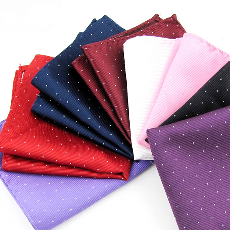 1Pc Men's Pocket Handkerchief Towel Formal Geometric Hankerchief Dot Floral Hanky Wedding Party Men |