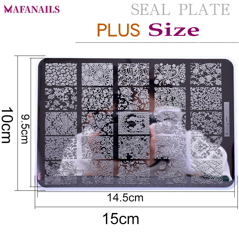 

14.5*9.5cm Big Nail Stamp Dreamcatcher Template Plates Nail Art Polish Stamping Plates 3D Stencil Manicure DIY Stamp ZJOY PLUS