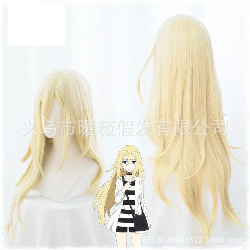 

2018 New Anime Angels of Death Rachel Gardner Ray 80cm Long Straight Blonde Cosplay Wig Synthetic Full Hair + Wig Cap