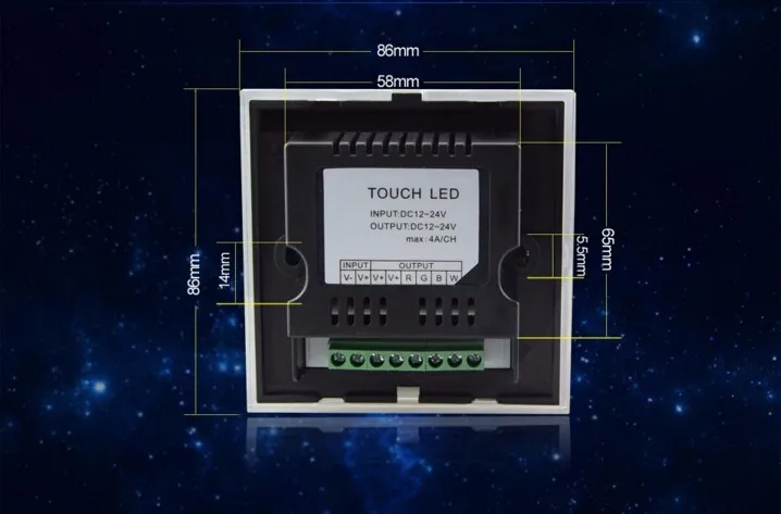 RGBW контроллер сенсорная панель, LED RGBW Диммер дистанционный контроллер для SMD 5050 3528 3014 rgbw полосы лампы DC 12 В