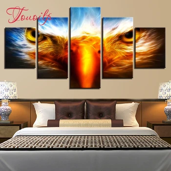 

5 pcs Handmade Full animal Bald Eagle 5d diamond Painting 5d Diamond embroidery picture cross stitch pattern Home decoration