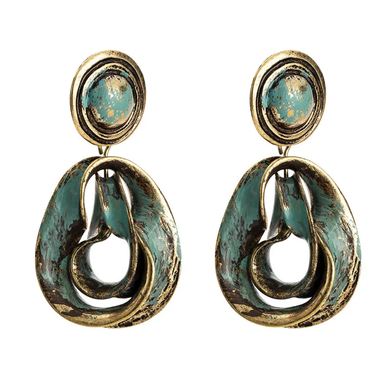 

adolph Brand Mteal Green Dangle Drop Earrings Women Vintage Statement Earrings Wedding Party Earrings Jewelry Wholesale Gifts