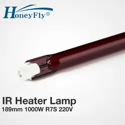HoneyFly 1 шт. J189 220 В 1000 Вт инфракрасный галогенная лампа 189 мм R7S нагревателе Один Спираль для отопления сушки кварцевые трубки Стекло