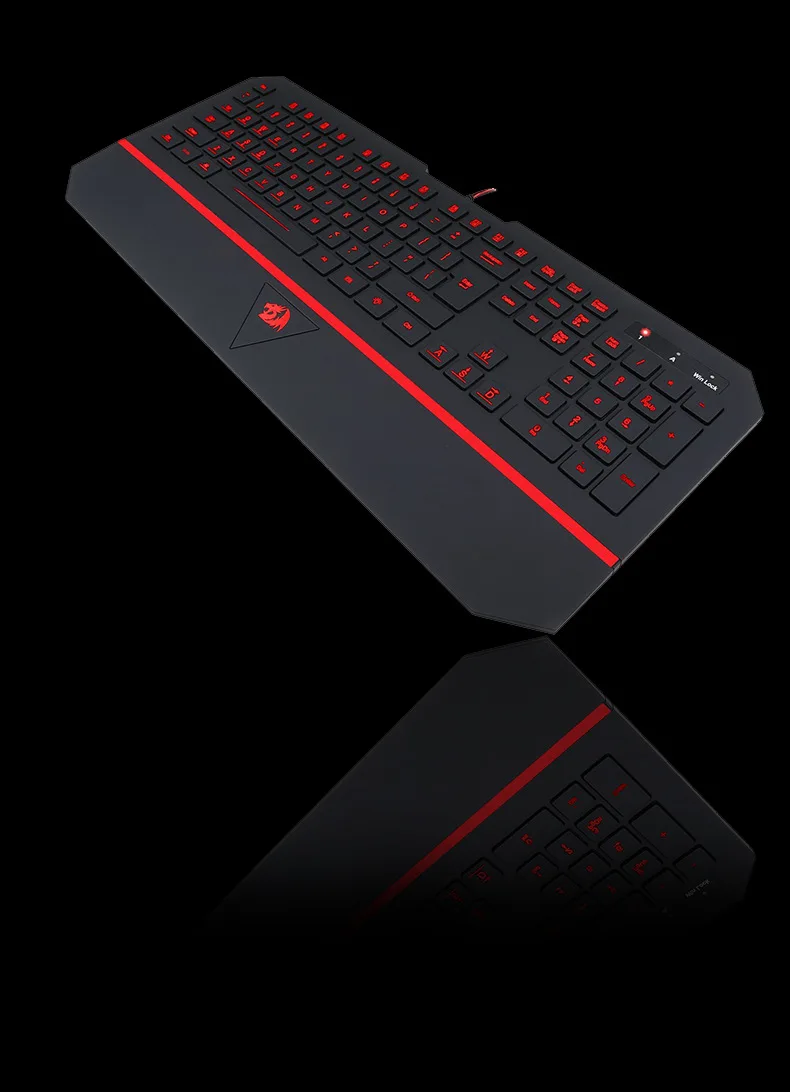 Spanis игровая клавиатура Redragon Kaeyboard RGB светодиодный Подсветка клавиатура 104 клавиша компьютерная игровая клавиатура SilentWrist