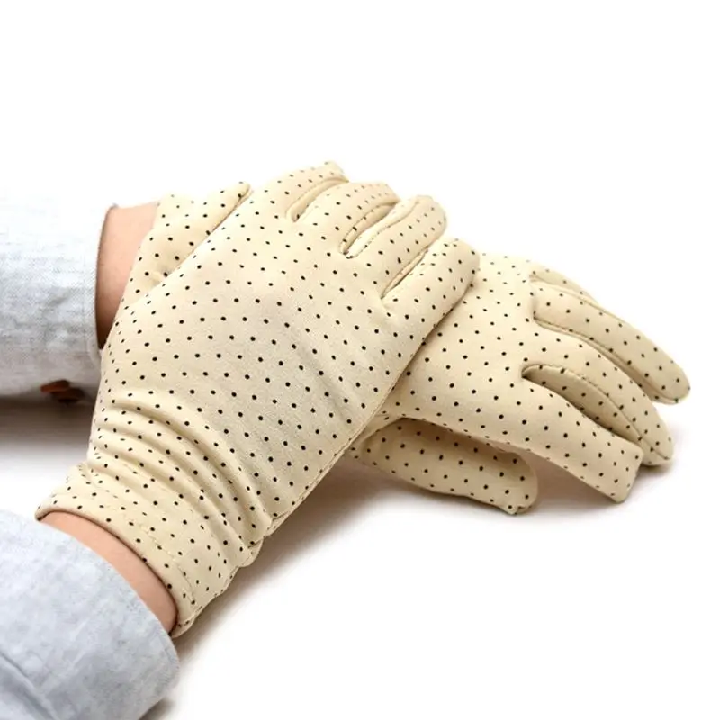 Женские перчатки для сенсорного экрана, Зимние Теплые Элегантные Перчатки, варежки, эластичные перчатки, мягкие перчатки на запястье, перчатки на палец, Guantes Mujer - Цвет: Бежевый