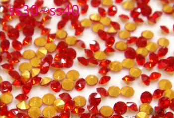 

Hyacinth~Size 288pcs/pack SS30~SS40 Round Crystal loose pointback rhinestone,Glass glue on nail art rhinestones