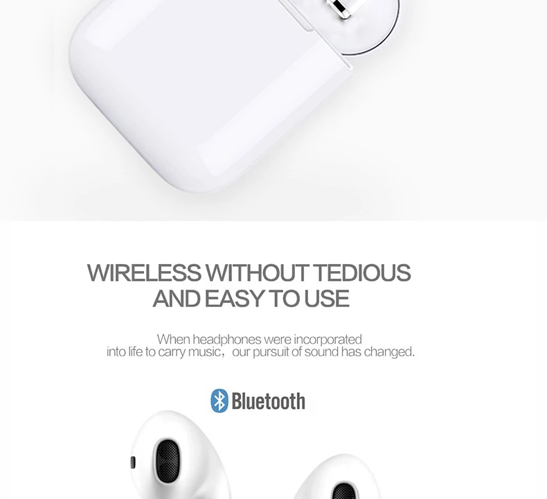 XLSTO Upgrade Bluetooth Mini Double ear IFANS Earbuds Earphone Wireless Air Headsets pods with mic for IPhone 8 7 Plus 6 Android (5)