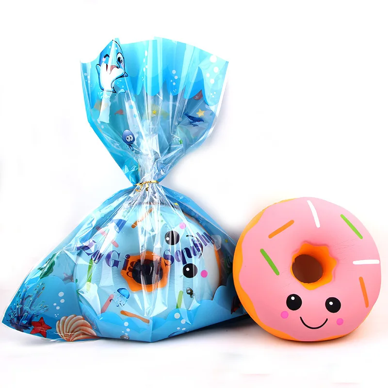 Kawaii 25cm Big Size Squishy Jumbo Smiling Face Donuts Charms Squeeze Toys Squishy Slow Rising Phone Strap Squishi Kid Juguetes